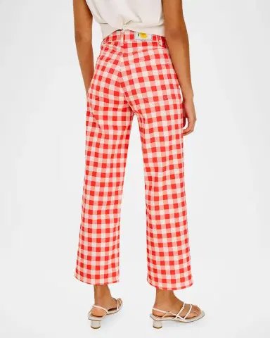 Rails x Giadzy Getty Cropped Wide-Leg Gingham Jeans | Thumbnail 3