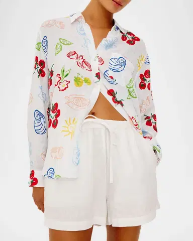 Rails x Giadzy Charli Antipasti Long-Sleeve Linen Shirt | Thumbnail 3 Rails x Giadzy Charli Antipasti Long-Sleeve Linen Shirt | Thumbnail 3