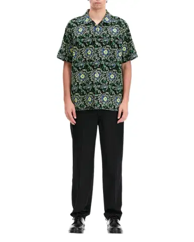 vowels Men's Cotton Firework Floral Short-Sleeve Shirt | Thumbnail 1