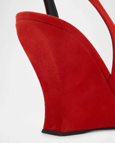 ALAÏA 90mm Suede Slingback Pumps | Thumbnail 4 ALAÏA 90mm Suede Slingback Pumps | Thumbnail 4