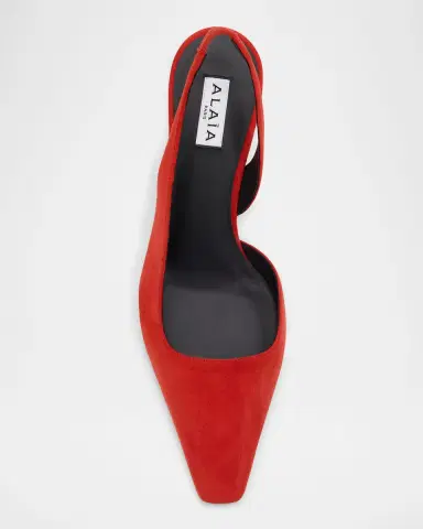 ALAÏA 90mm Suede Slingback Pumps | Thumbnail 5 ALAÏA 90mm Suede Slingback Pumps | Thumbnail 5