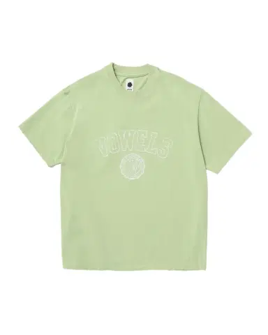 vowels Men's Cotton Faded Collegiate Logo T-Shirt | Thumbnail 1