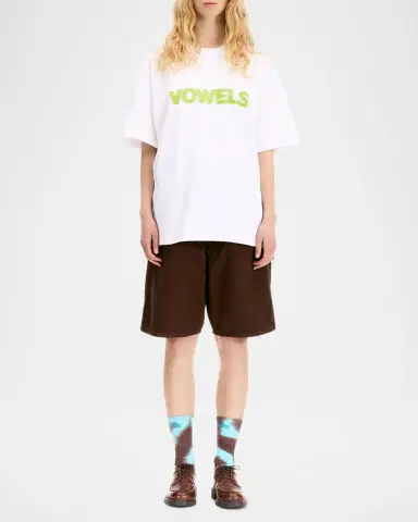 vowels Men's Cotton Blurred Logo T-Shirt | Thumbnail 2 vowels Men's Cotton Blurred Logo T-Shirt | Thumbnail 2