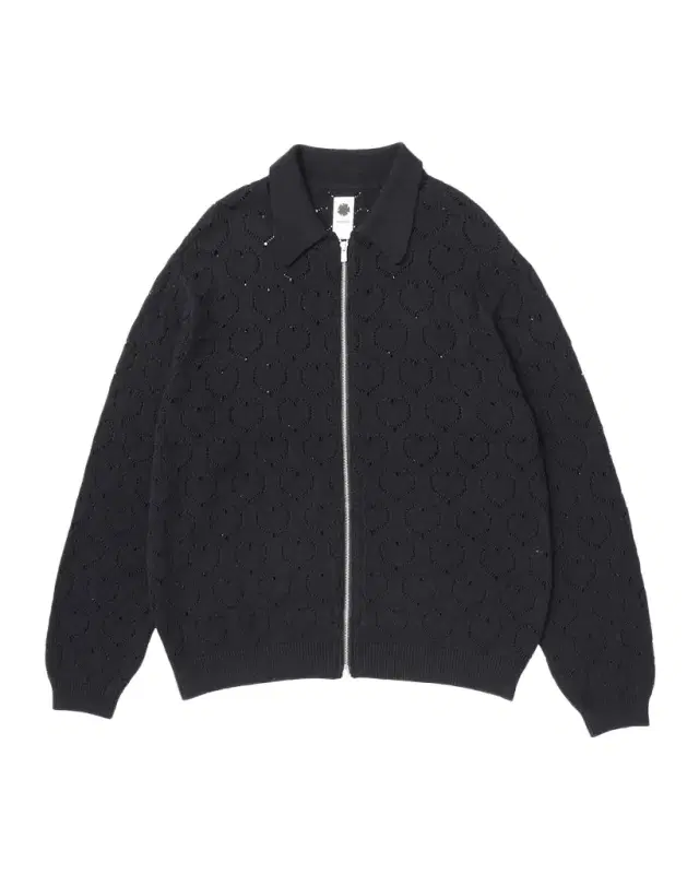 vowels Men 's Eyelet Knit Zip-Up Blouson