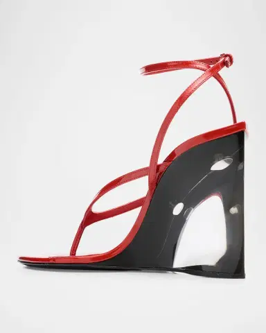 Alaïa 90mm Patent Leather Wedge Sandals | Thumbnail 12