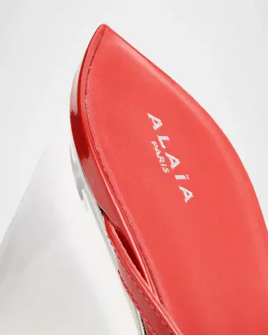 Alaïa 90mm Patent Leather Wedge Sandals | Thumbnail 13