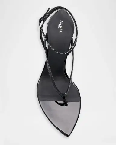 Alaïa 90mm Patent Leather Wedge Sandals | Thumbnail 3