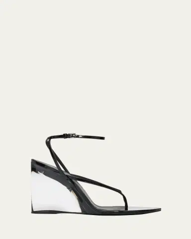 Alaïa 90mm Patent Leather Wedge Sandals | Thumbnail 5