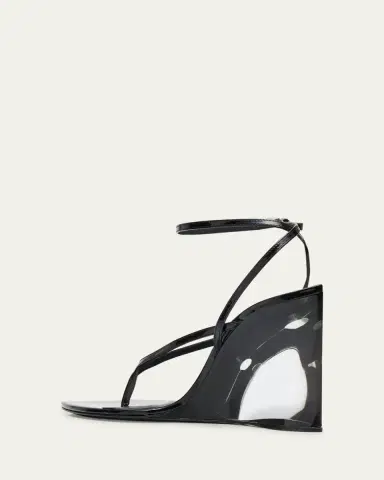 Alaïa 90mm Patent Leather Wedge Sandals | Thumbnail 6