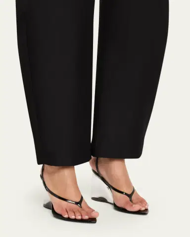 Alaïa 90mm Patent Leather Wedge Sandals | Thumbnail 8