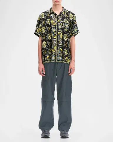 vowels Men's Chambray Convertible Cargo Pants | Thumbnail 2 vowels Men's Chambray Convertible Cargo Pants | Thumbnail 2