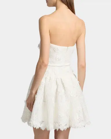 BADGLEY MISCHKA Strapless Bow Dropwaist Mini Dress | Thumbnail 3 BADGLEY MISCHKA Strapless Bow Dropwaist Mini Dress | Thumbnail 3