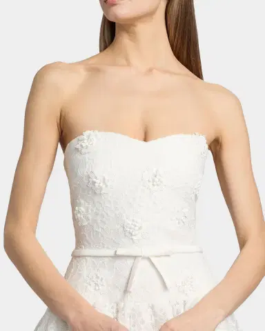 BADGLEY MISCHKA Strapless Bow Dropwaist Mini Dress | Thumbnail 5 BADGLEY MISCHKA Strapless Bow Dropwaist Mini Dress | Thumbnail 5