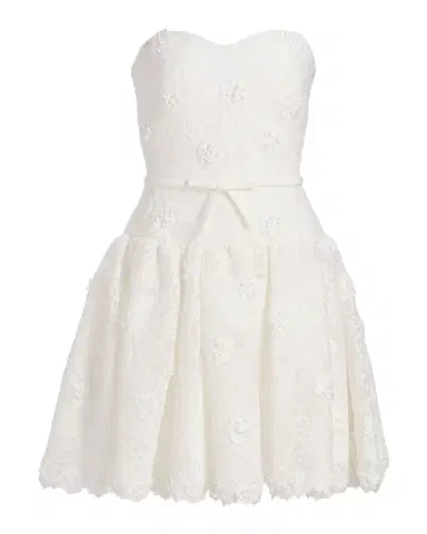 BADGLEY MISCHKA Strapless Bow Dropwaist Mini Dress | Thumbnail 1 BADGLEY MISCHKA Strapless Bow Dropwaist Mini Dress | Thumbnail 1