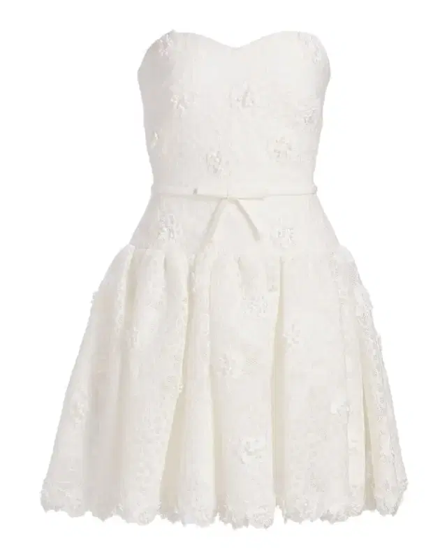 Strapless Bow Dropwaist Mini Dress