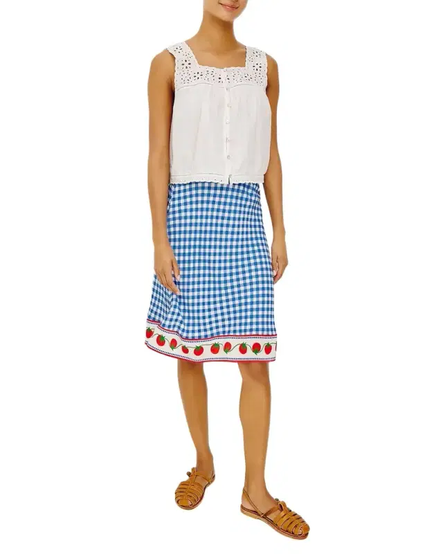 x Giadzy Grazia Gingham Tomato Skirt x Giadzy Grazia Gingham Tomato Skirt