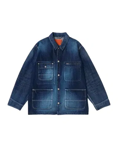 vowels Men's Oversized Denim Chore Jacket | Thumbnail 1 vowels Men's Oversized Denim Chore Jacket | Thumbnail 1