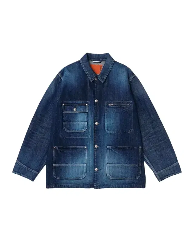 vowels Men 's Oversized Denim Chore Jacket