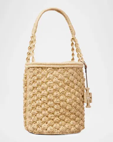 Tory Burch Ella Hand-Crocheted Popcorn Bucket Bag | Thumbnail 8