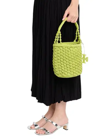 Tory Burch Ella Hand-Crocheted Popcorn Bucket Bag | Thumbnail 1