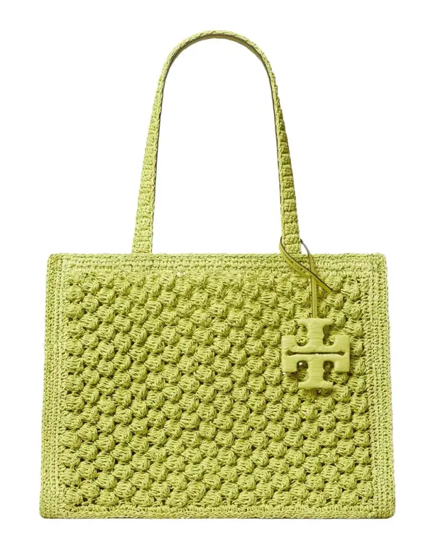 Tory Burch Ella Hand-Crocheted Popcorn Tote Bag