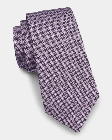 Isaia Men's Diamond-Print Silk Tie | Thumbnail 3 Isaia Men's Diamond-Print Silk Tie | Thumbnail 3