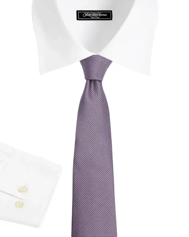 Isaia Men 's Diamond-Print Silk Tie