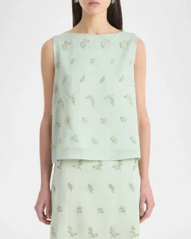 Altuzarra Siggi Embroidered Side-Tie Top | Thumbnail 4 Altuzarra Siggi Embroidered Side-Tie Top | Thumbnail 4