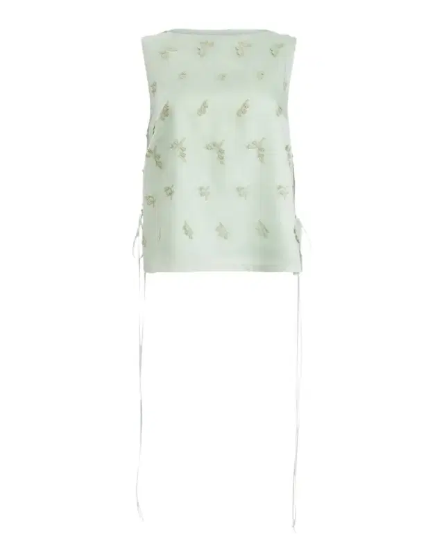Altuzarra Siggi Embroidered Side-Tie Top