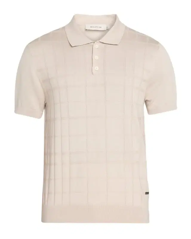 Bugatchi Men 's Textured Grid Short-Sleeve Polo Sweater