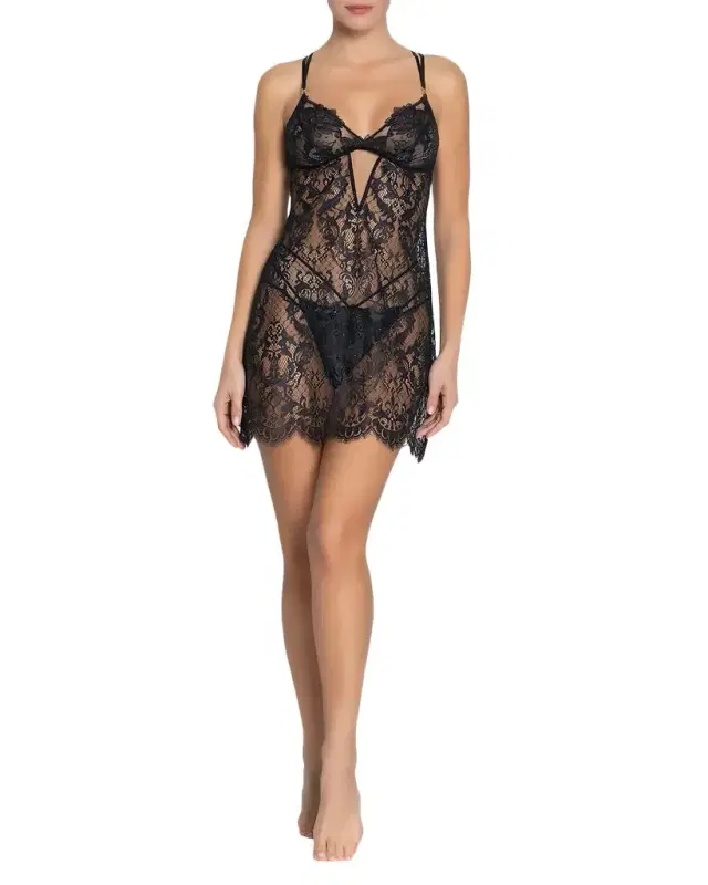 Diva Glamour Scalloped Lace Baby Doll