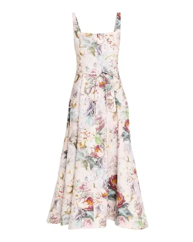 ALICE + OLIVIA Polly Seamed Flared Midi Dress