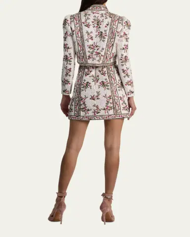 Alice + Olivia Ilaria Embroidered Cropped Jacket | Thumbnail 3