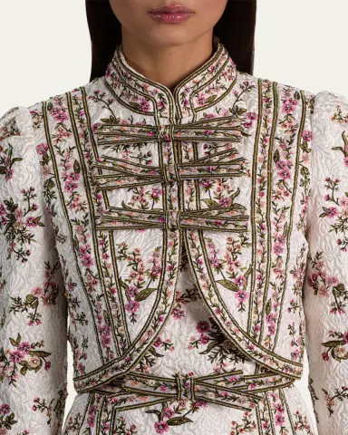 Alice + Olivia Ilaria Embroidered Cropped Jacket | Thumbnail 5