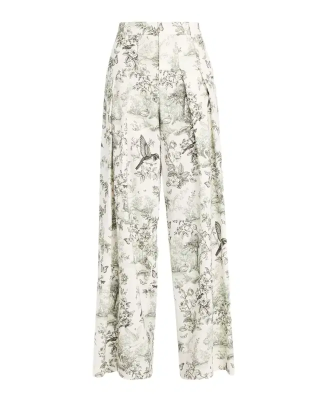 ALICE + OLIVIA Blaire High-Rise Pleated Trousers