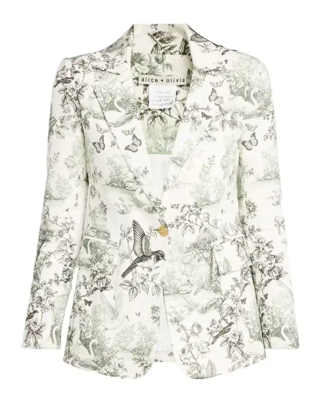 ALICE + OLIVIA Macey Notch-Collar Blazer