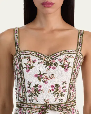 Alice + Olivia Katia Embroidered Jacquard Mini Dress | Thumbnail 5 Alice + Olivia Katia Embroidered Jacquard Mini Dress | Thumbnail 5