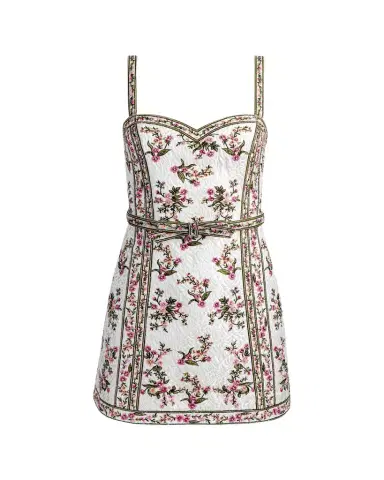 Alice + Olivia Katia Embroidered Jacquard Mini Dress | Thumbnail 1 Alice + Olivia Katia Embroidered Jacquard Mini Dress | Thumbnail 1
