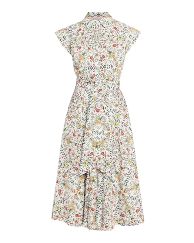 The Fran Folk Collared Cotton Dress