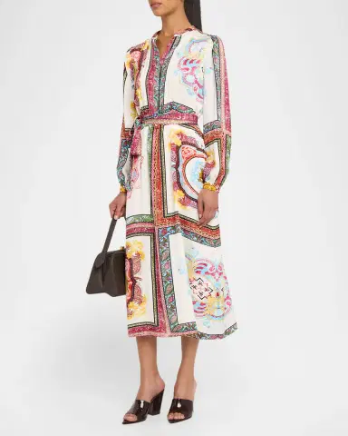 Elie Tahari The Mila Kaleidoscope Midi Dress | Thumbnail 4