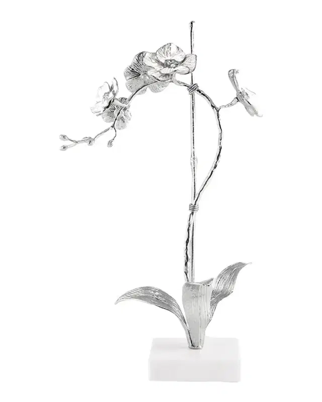 Michael Aram Silver Orchid Stem Sculpture