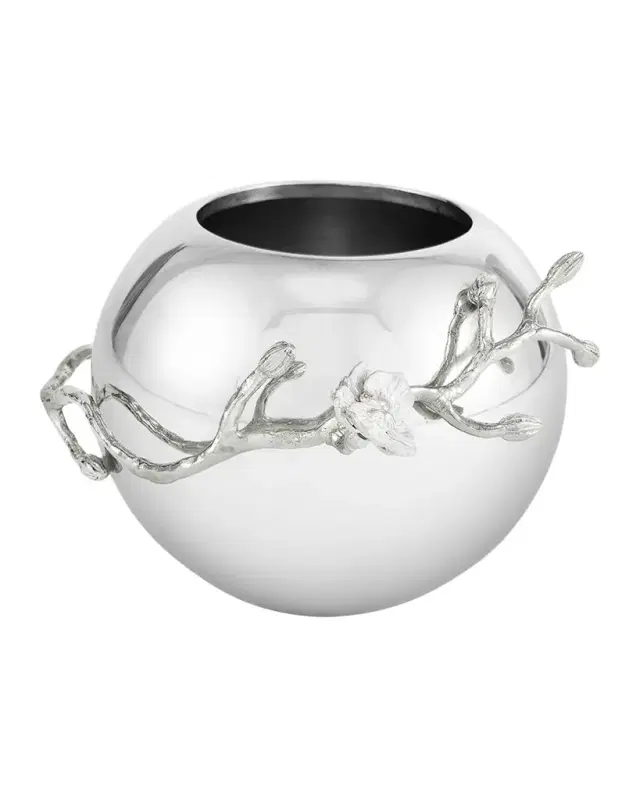 Michael Aram Silver Orchid 5" Rose Bowl Vase