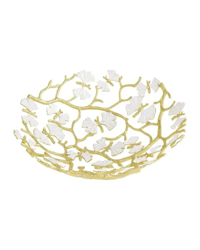 Michael Aram Butterfly Gingko Gold Bread Basket