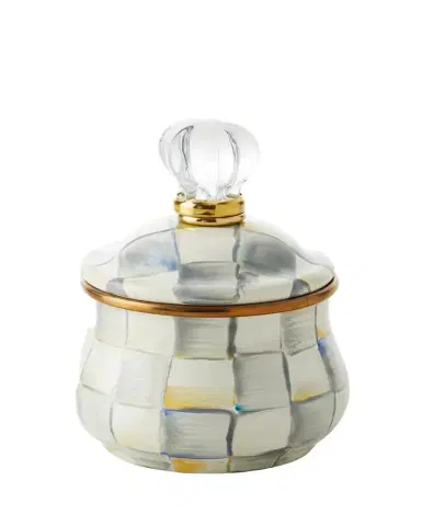 MacKenzie-Childs Sterling Check Lidded Sugar Bowl | Thumbnail 1