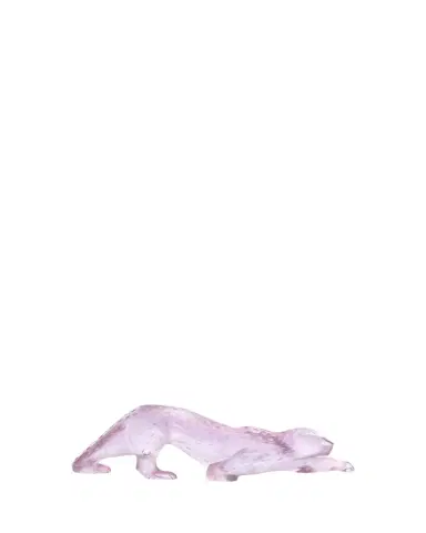 Lalique Zeila Pink Luster Panther Figure | Thumbnail 1
