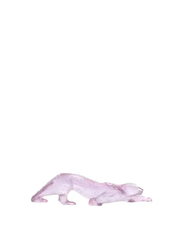 Lalique Zeila Pink Luster Panther Figure