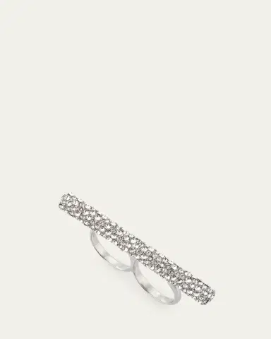 McQueen Jewelled Cross-Bar Double Ring | Thumbnail 3