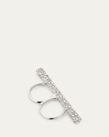 McQueen Jewelled Cross-Bar Double Ring | Thumbnail 4