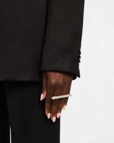 McQueen Jewelled Cross-Bar Double Ring | Thumbnail 5