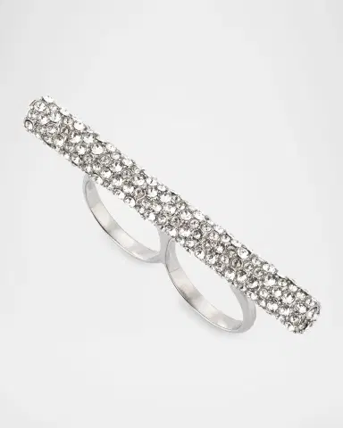McQueen Jewelled Cross-Bar Double Ring | Thumbnail 6